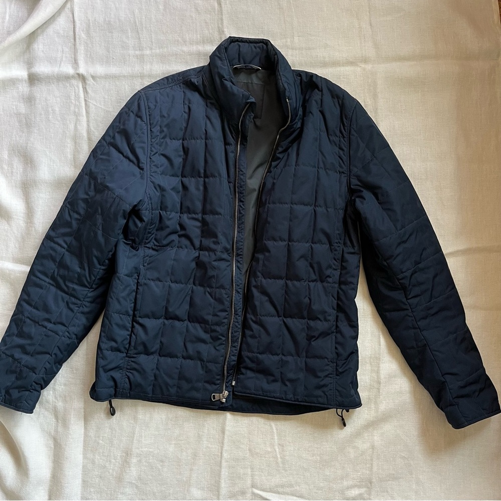 Men's Navy Quilted Puffer Jacket